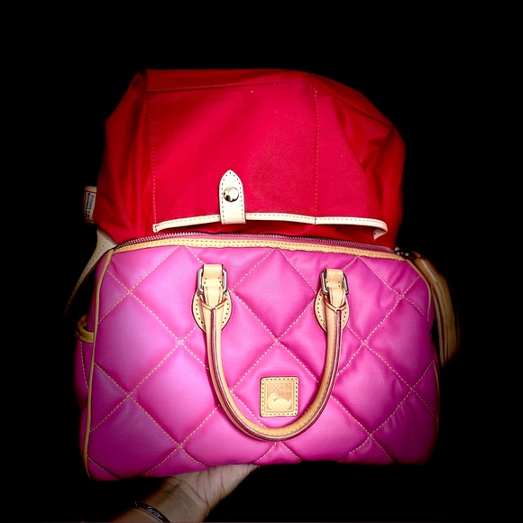 *Authentic* Dooney & Bourke Pink Quilted Bowling bag - Picture 4 of 13